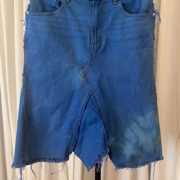 Everlane Boho Reconstructed Jean Skirt - Picture 7 of 7